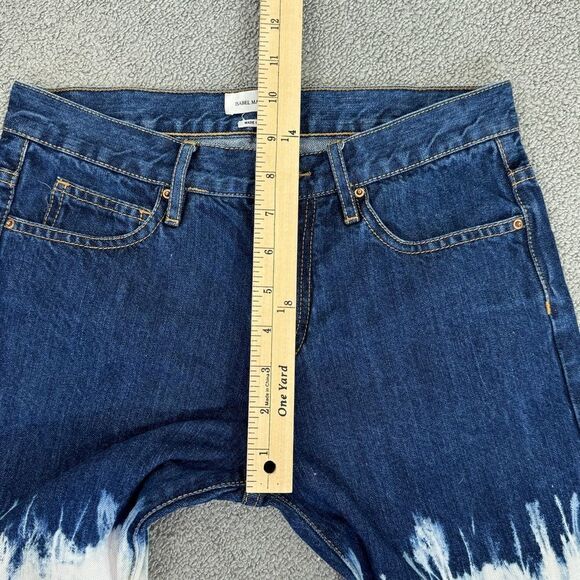 Isabel Marant Etoile Pradley Dip Dye Crop Jeans Colorblock Blue White Size 34 2 - Picture 12 of 15